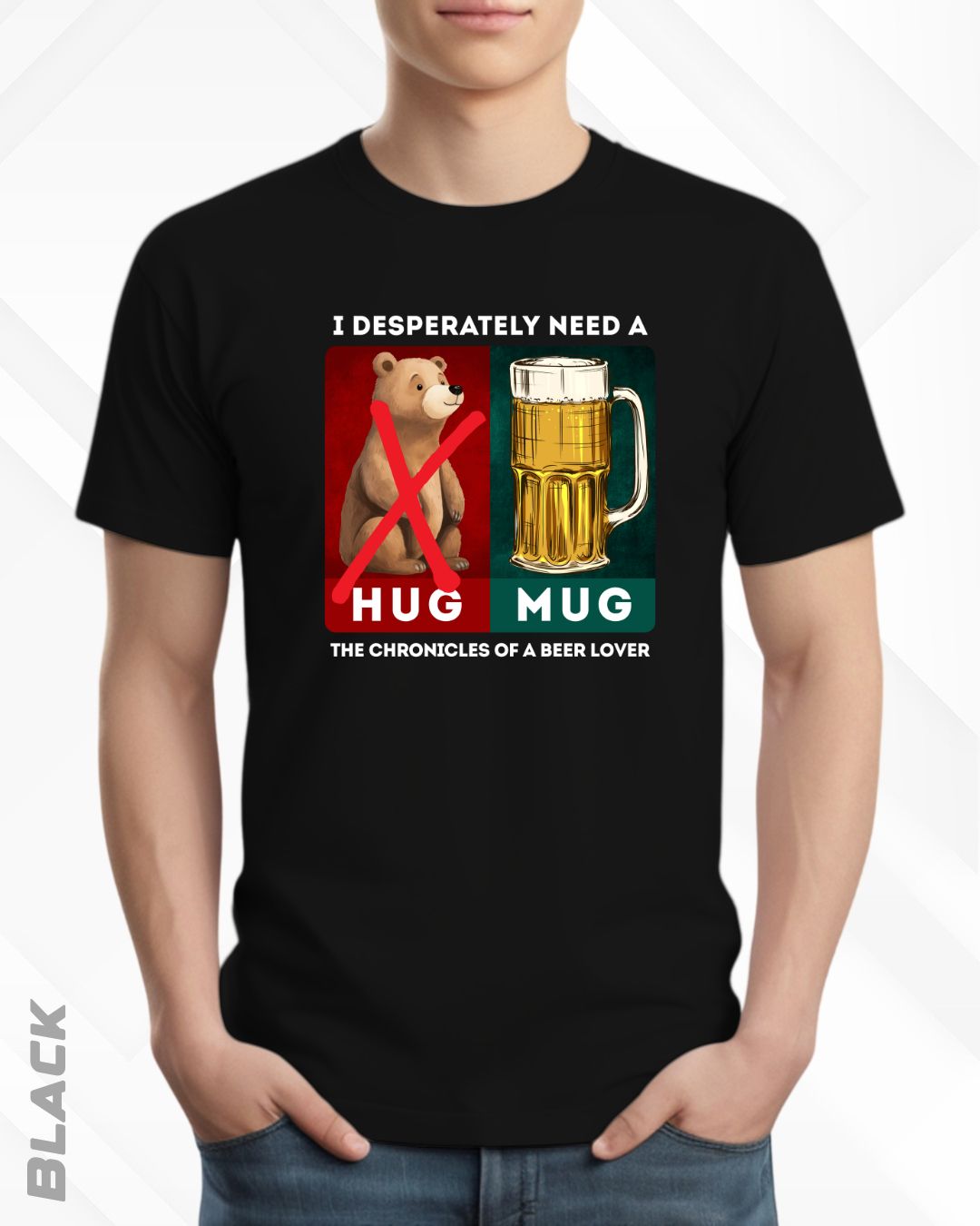 BEER HUG TEE - DARKER SHADES