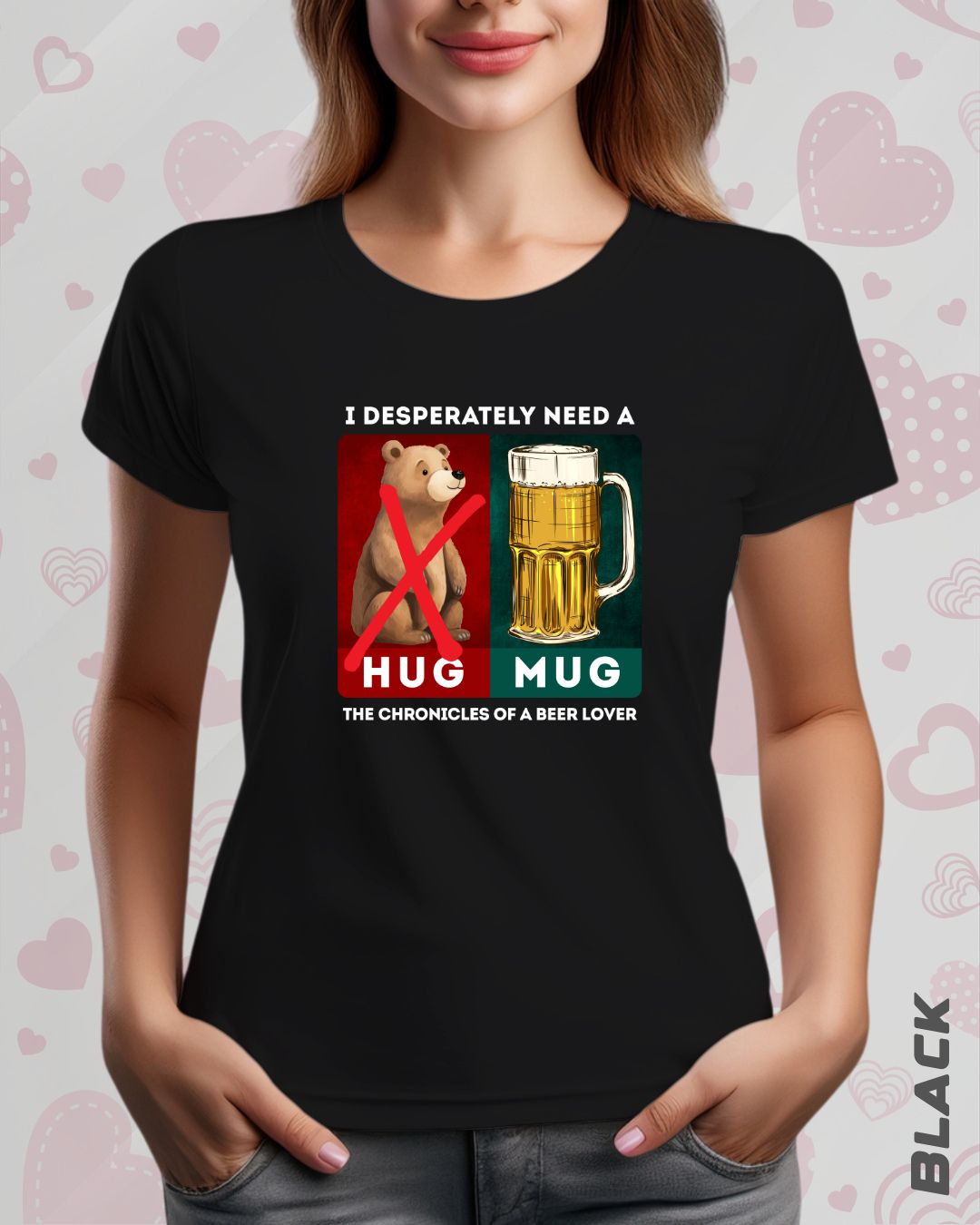 BEER HUG TEE - DARKER SHADES