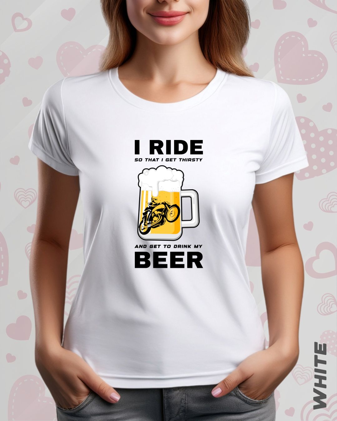 I RIDE BEER TEE - LIGHTER SHADES