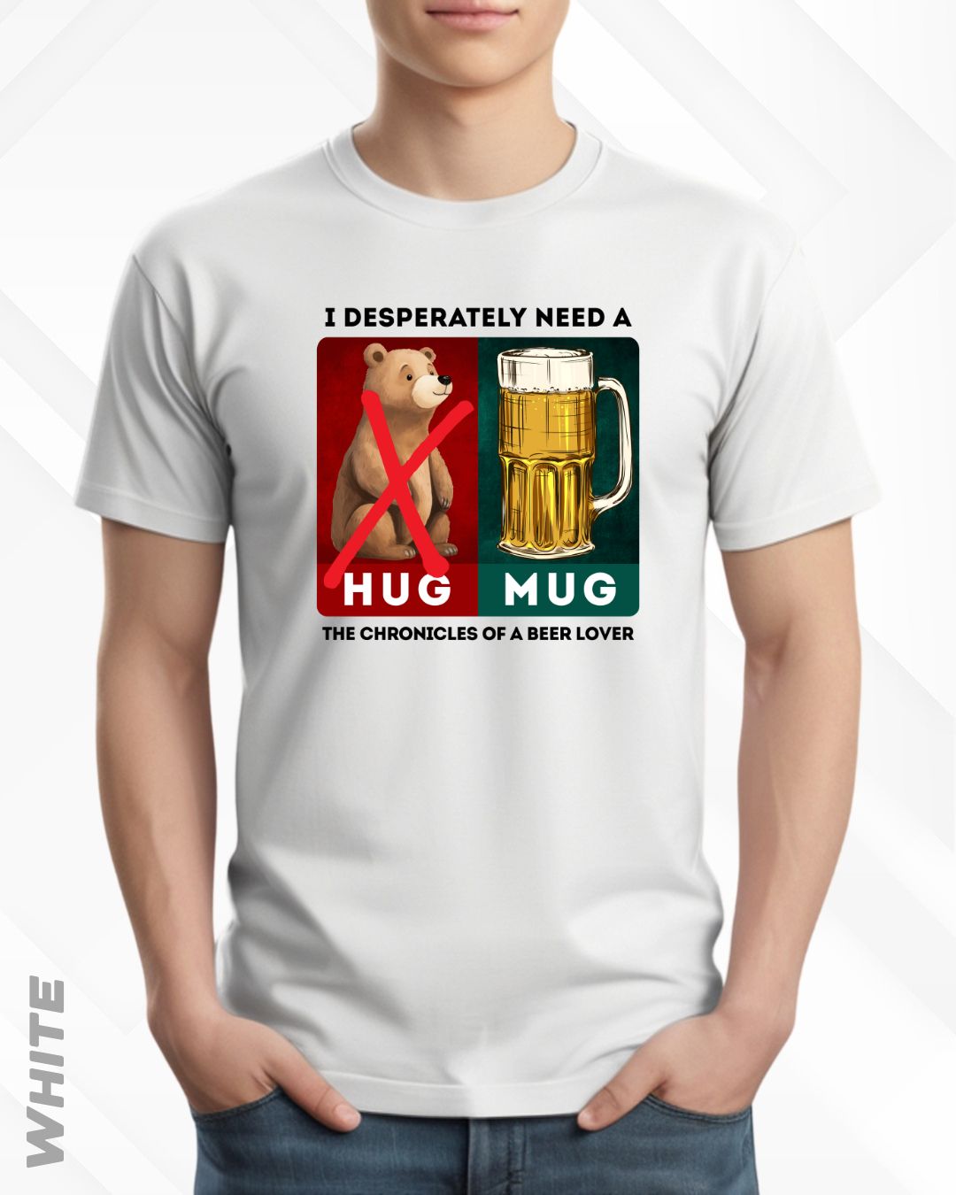 BEER HUG TEE - LIGHTER SHADES