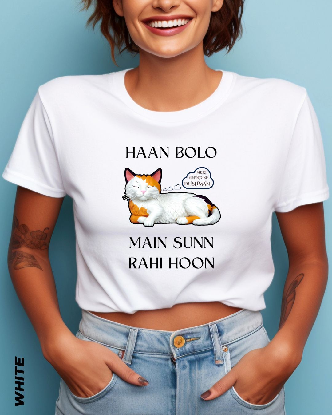 SLEEPY HEAD GIRL CROP TOP - LIGHTER SHADES