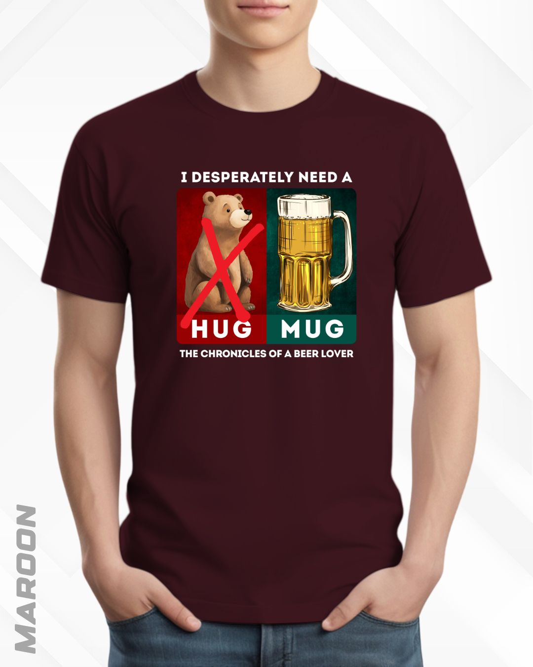 BEER HUG TEE - DARKER SHADES