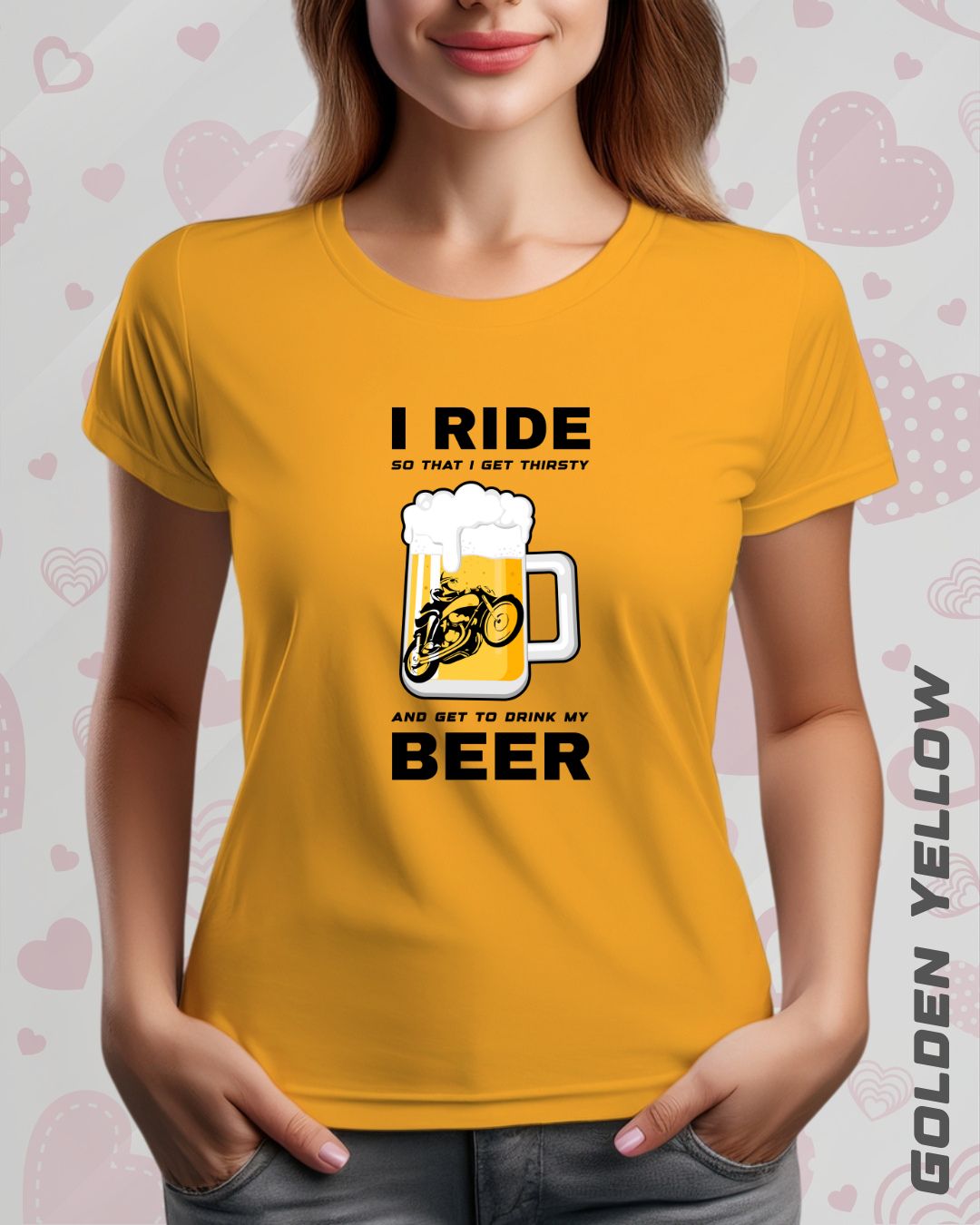 I RIDE BEER TEE - LIGHTER SHADES