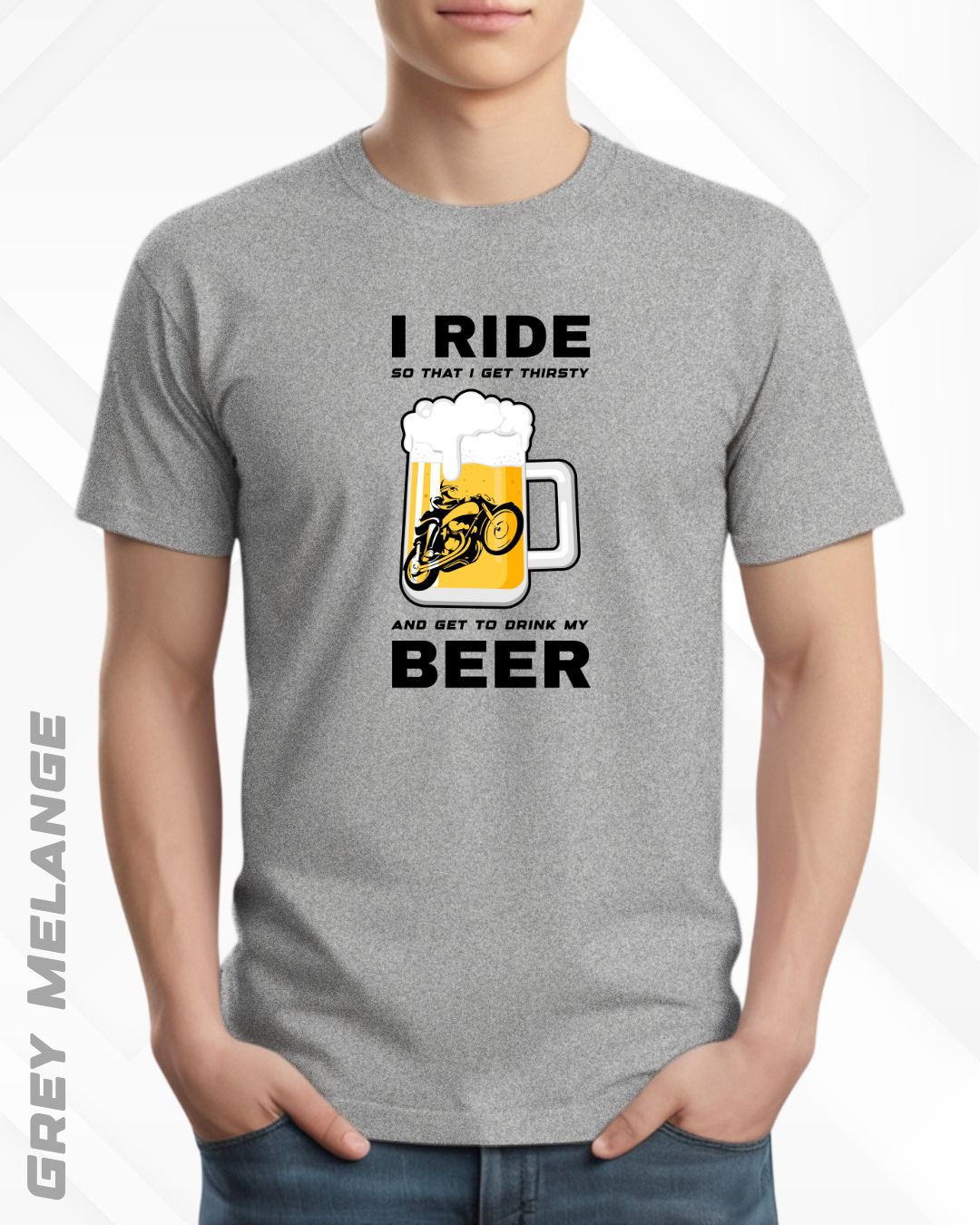 I RIDE BEER TEE - LIGHTER SHADES