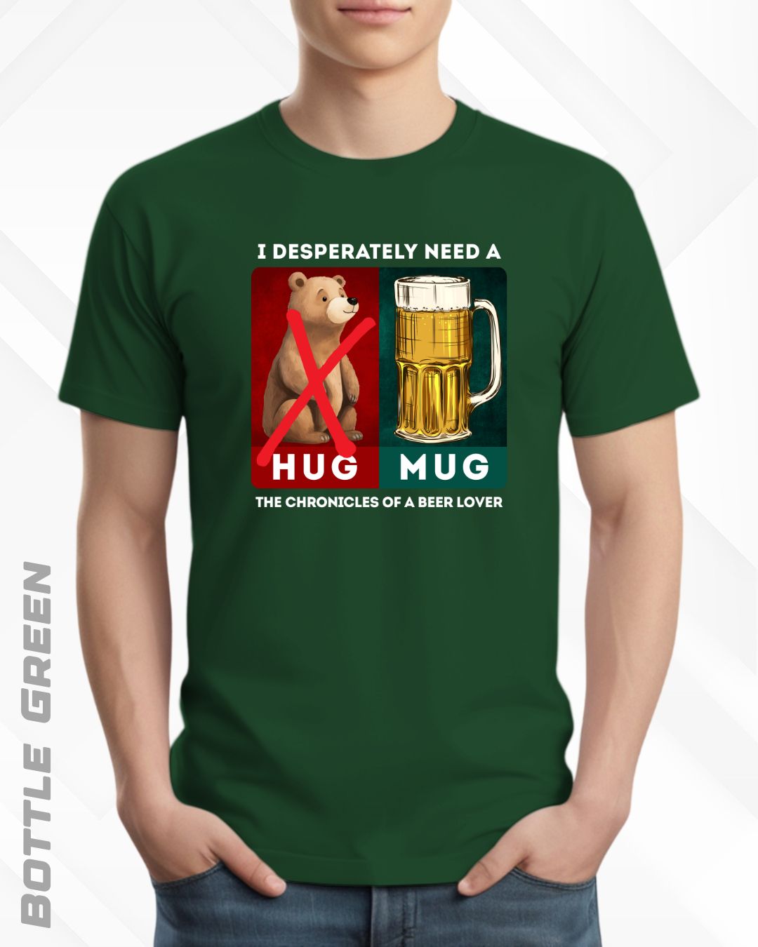 BEER HUG TEE - DARKER SHADES