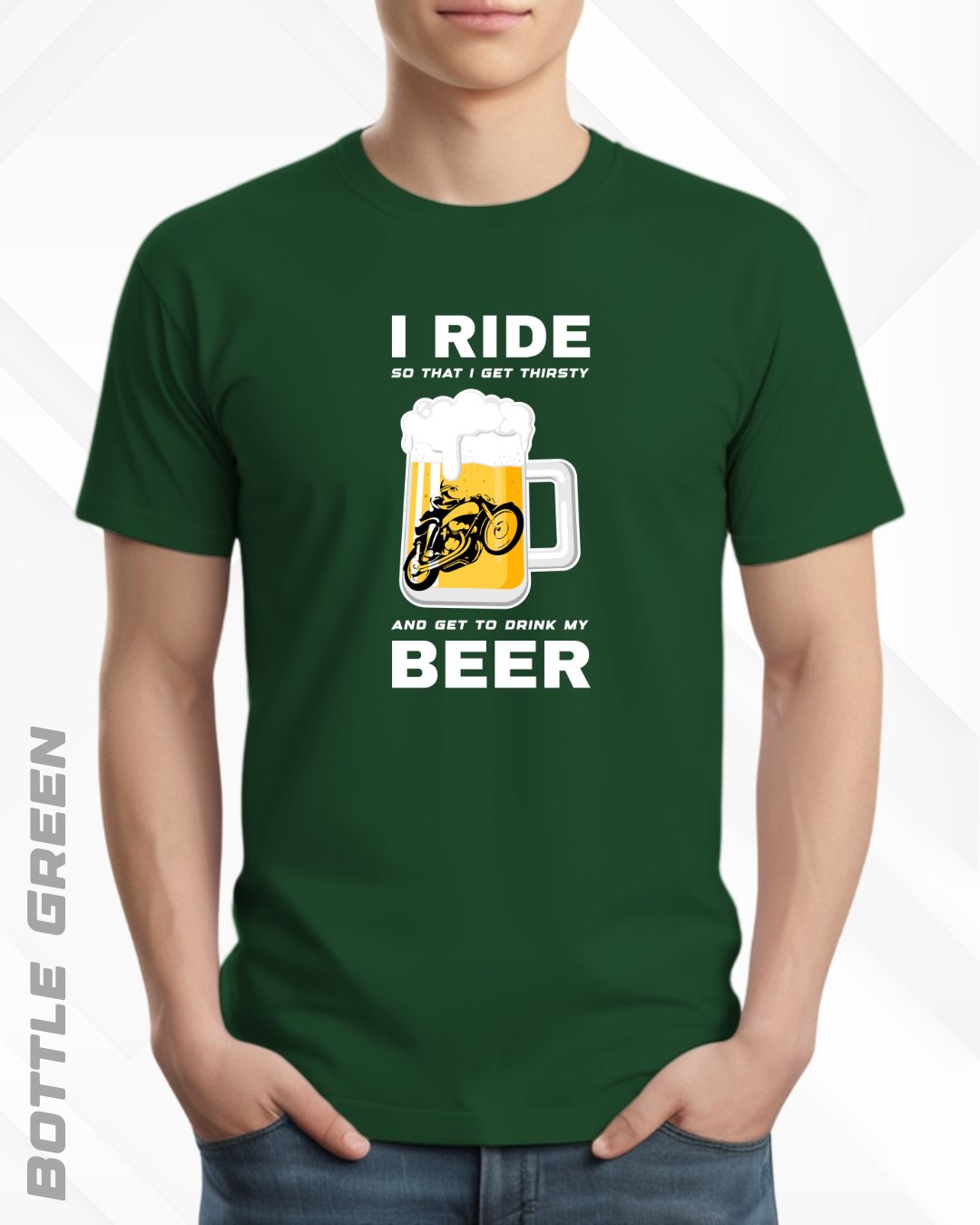 I RIDE BEER TEE - DARKER SHADES