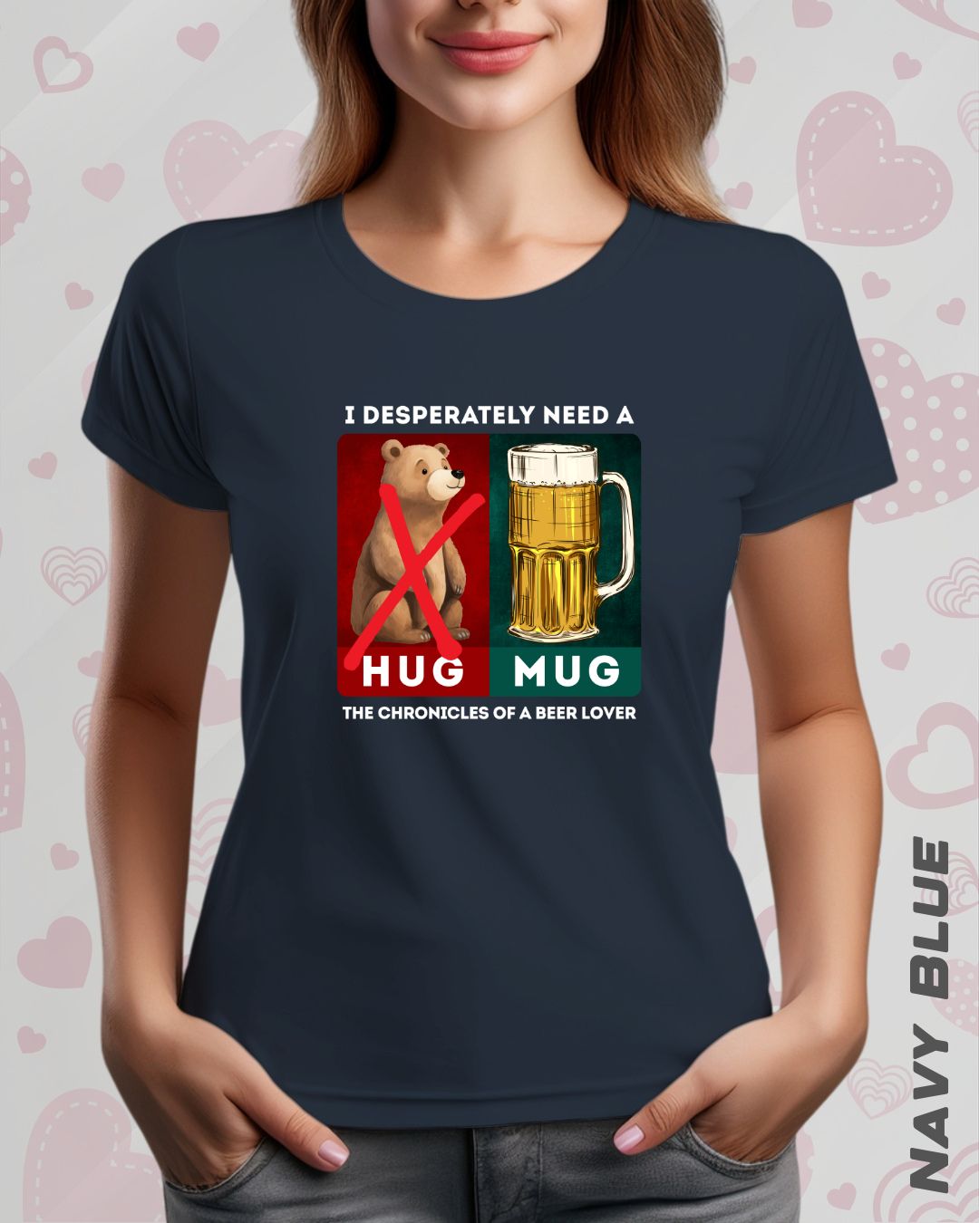 BEER HUG TEE - DARKER SHADES