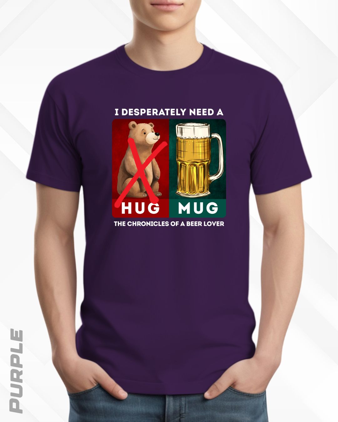 BEER HUG TEE - DARKER SHADES
