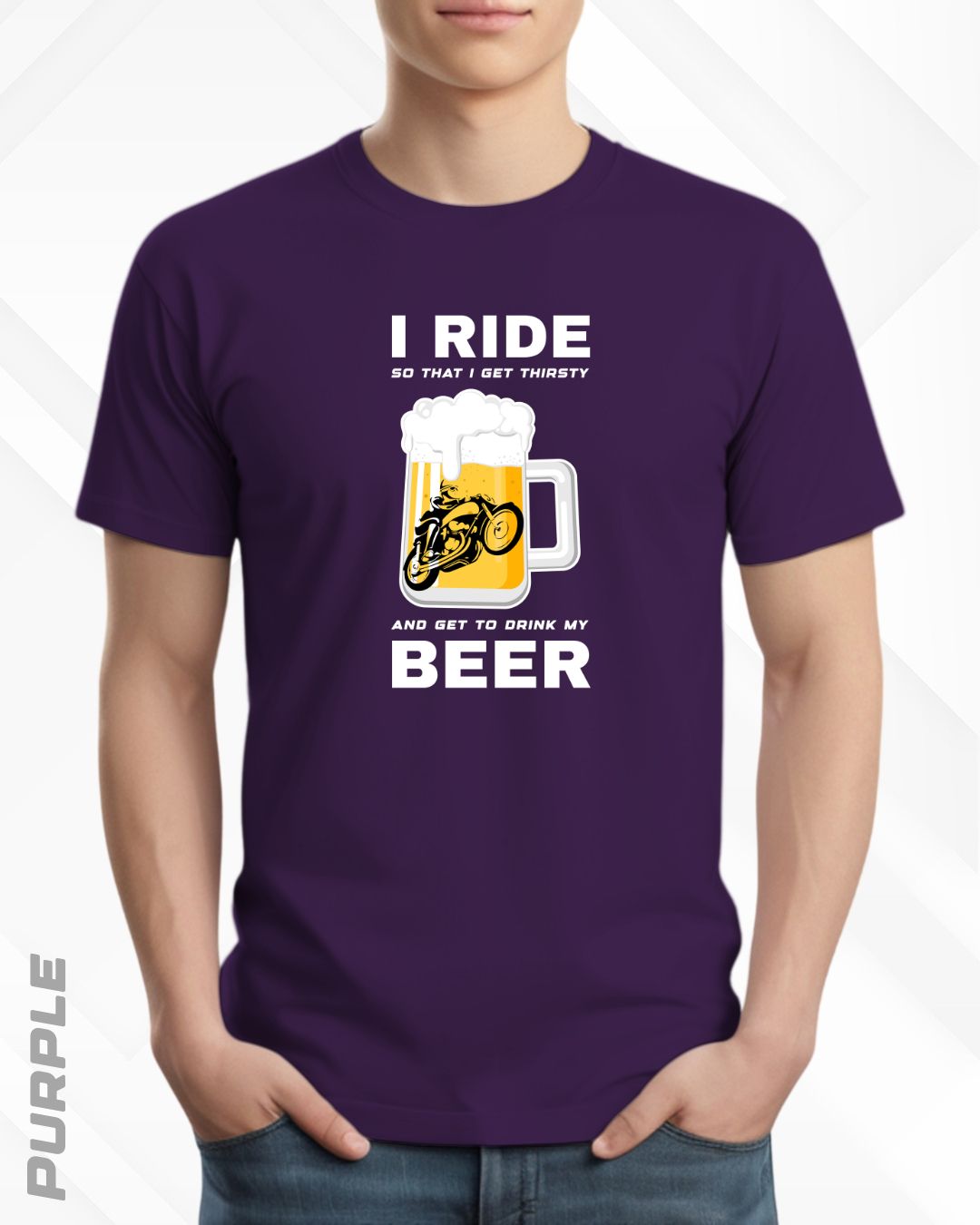 I RIDE BEER TEE - DARKER SHADES
