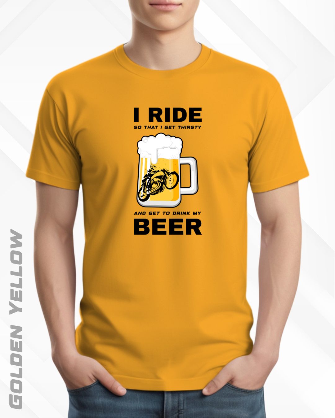 I RIDE BEER TEE - LIGHTER SHADES