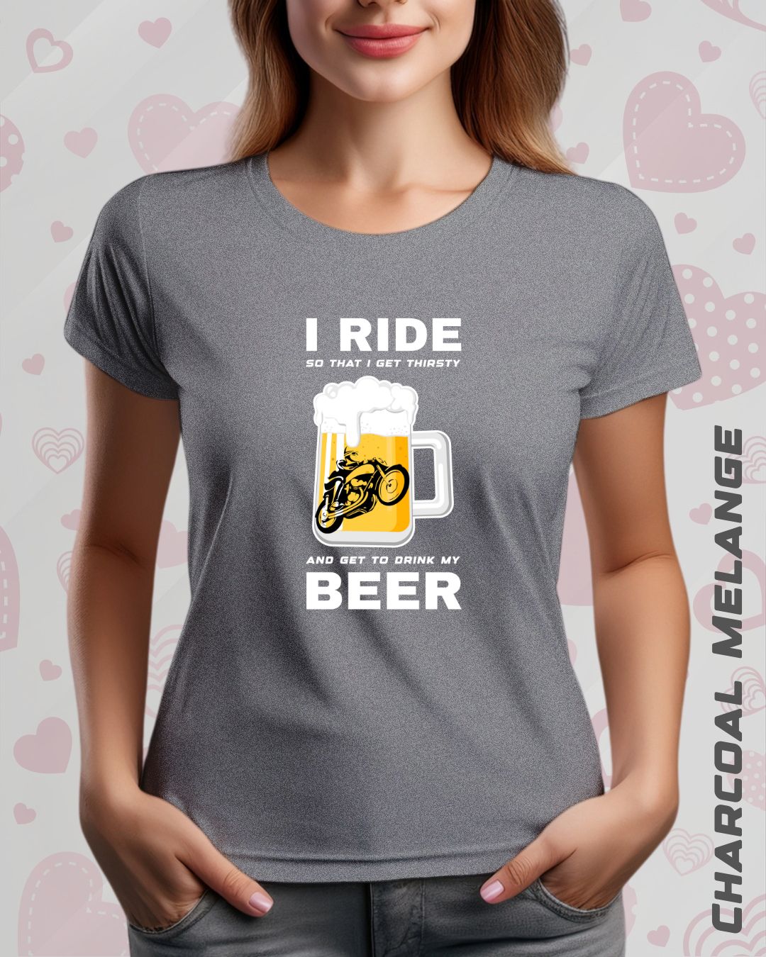I RIDE BEER TEE - DARKER SHADES