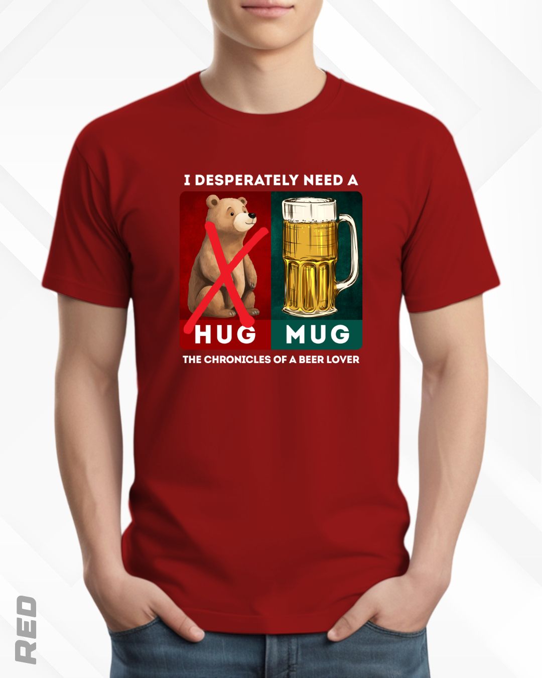 BEER HUG TEE - DARKER SHADES