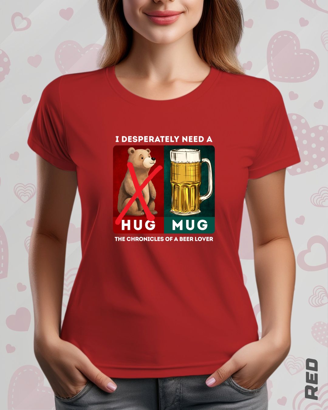 BEER HUG TEE - DARKER SHADES