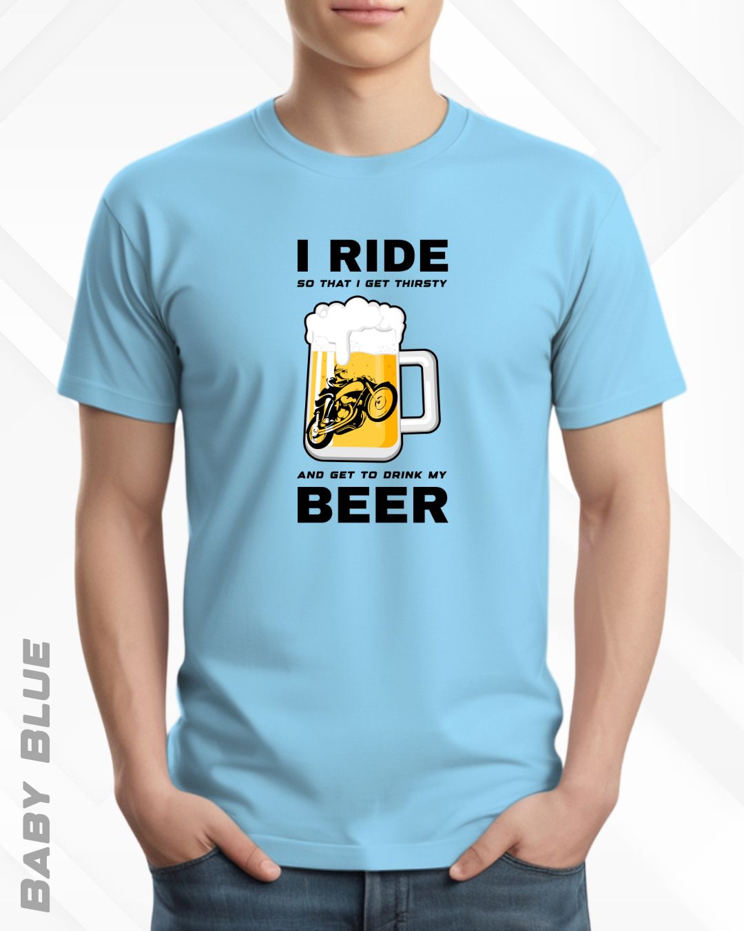 I RIDE BEER TEE - LIGHTER SHADES