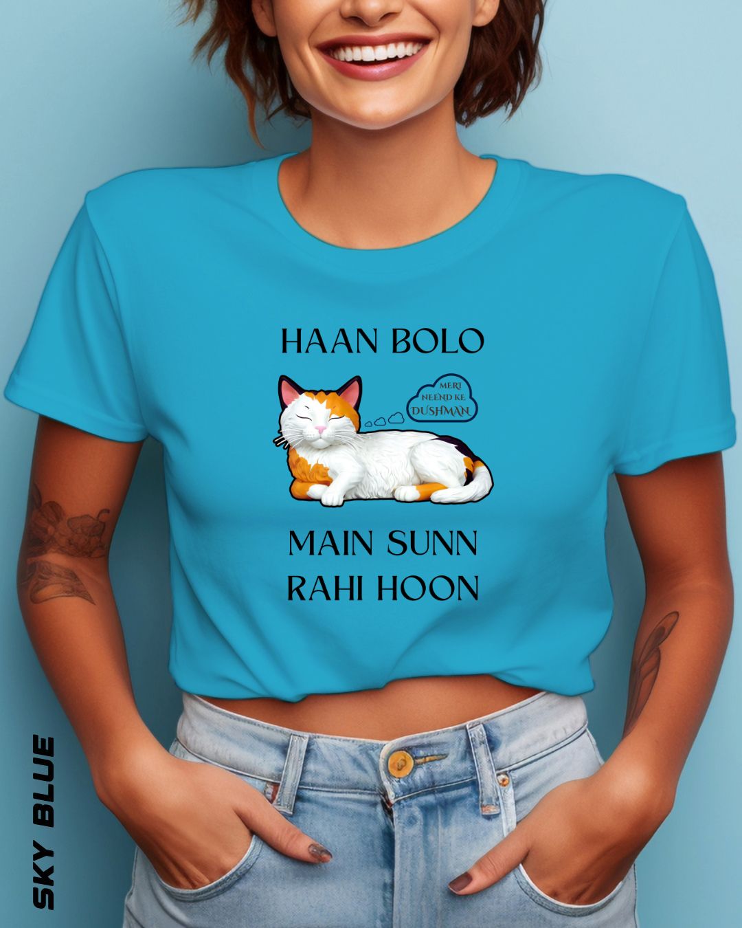 SLEEPY HEAD GIRL CROP TOP - LIGHTER SHADES