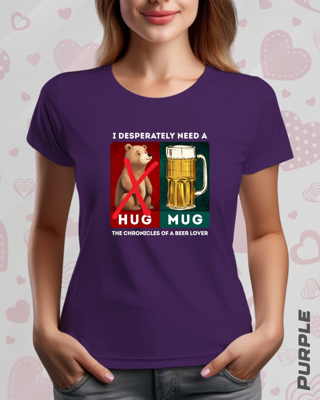 BEER HUG TEE - DARKER SHADES