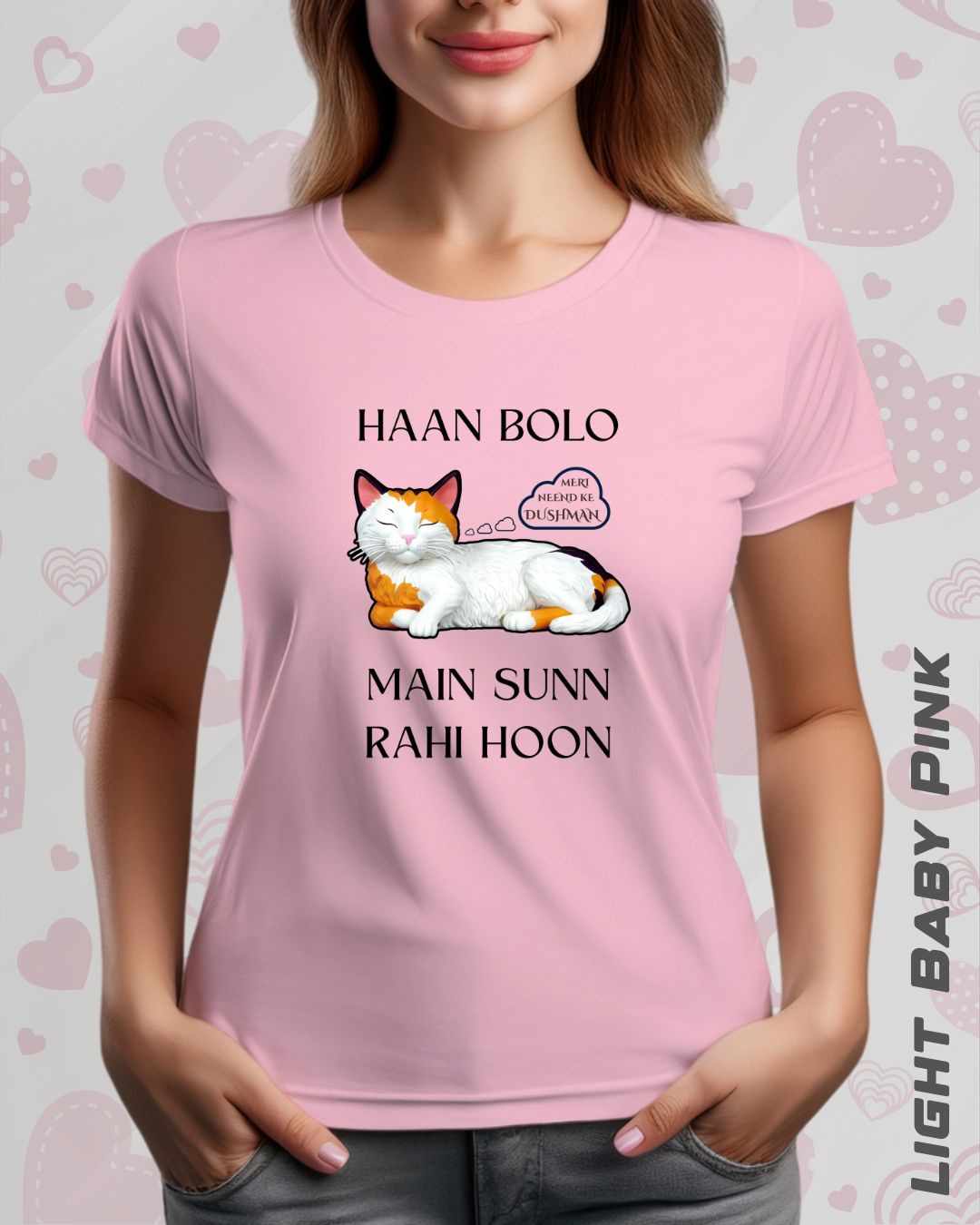 SLEEPY HEAD GIRL TEE - LIGHTER SHADES