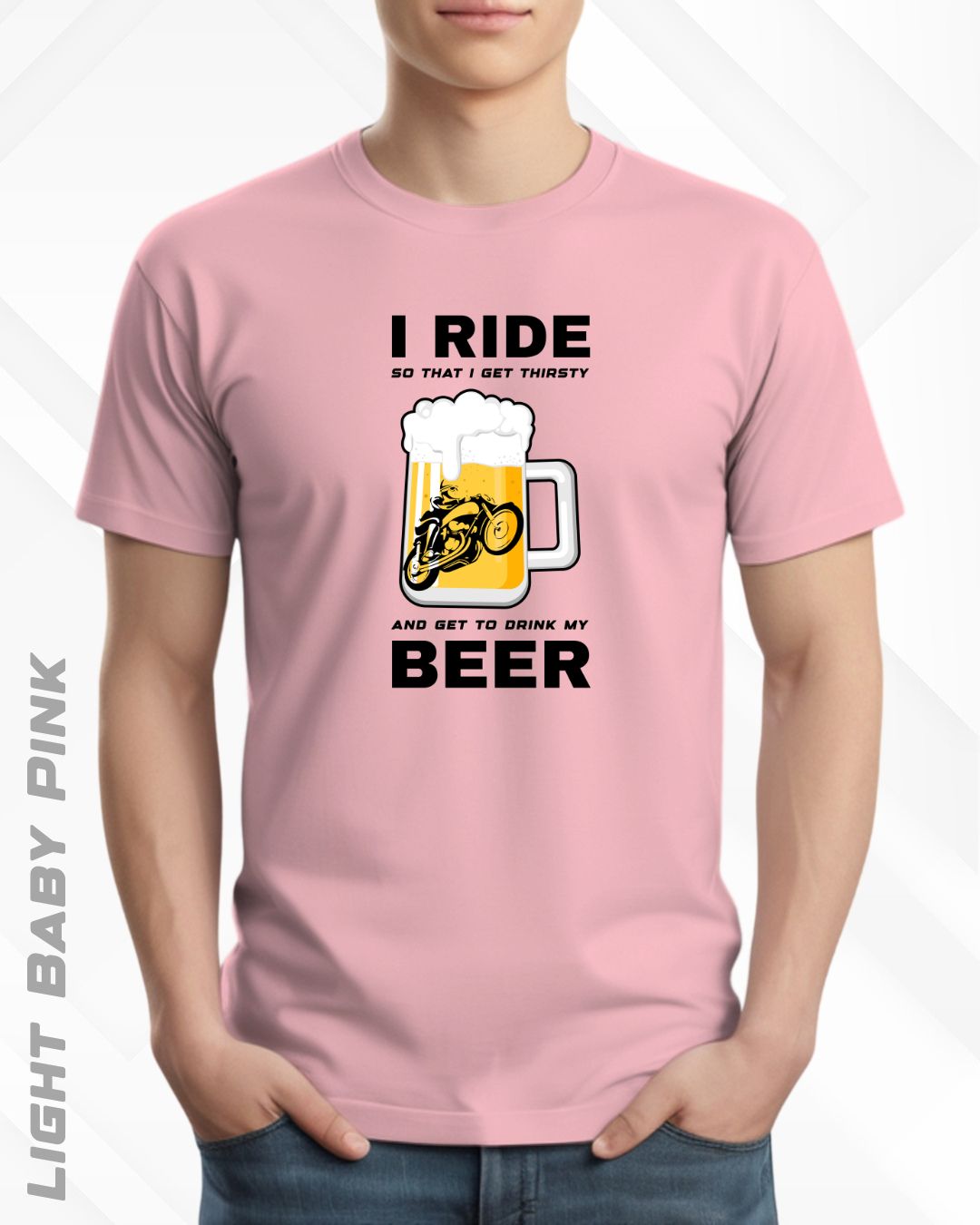 I RIDE BEER TEE - LIGHTER SHADES
