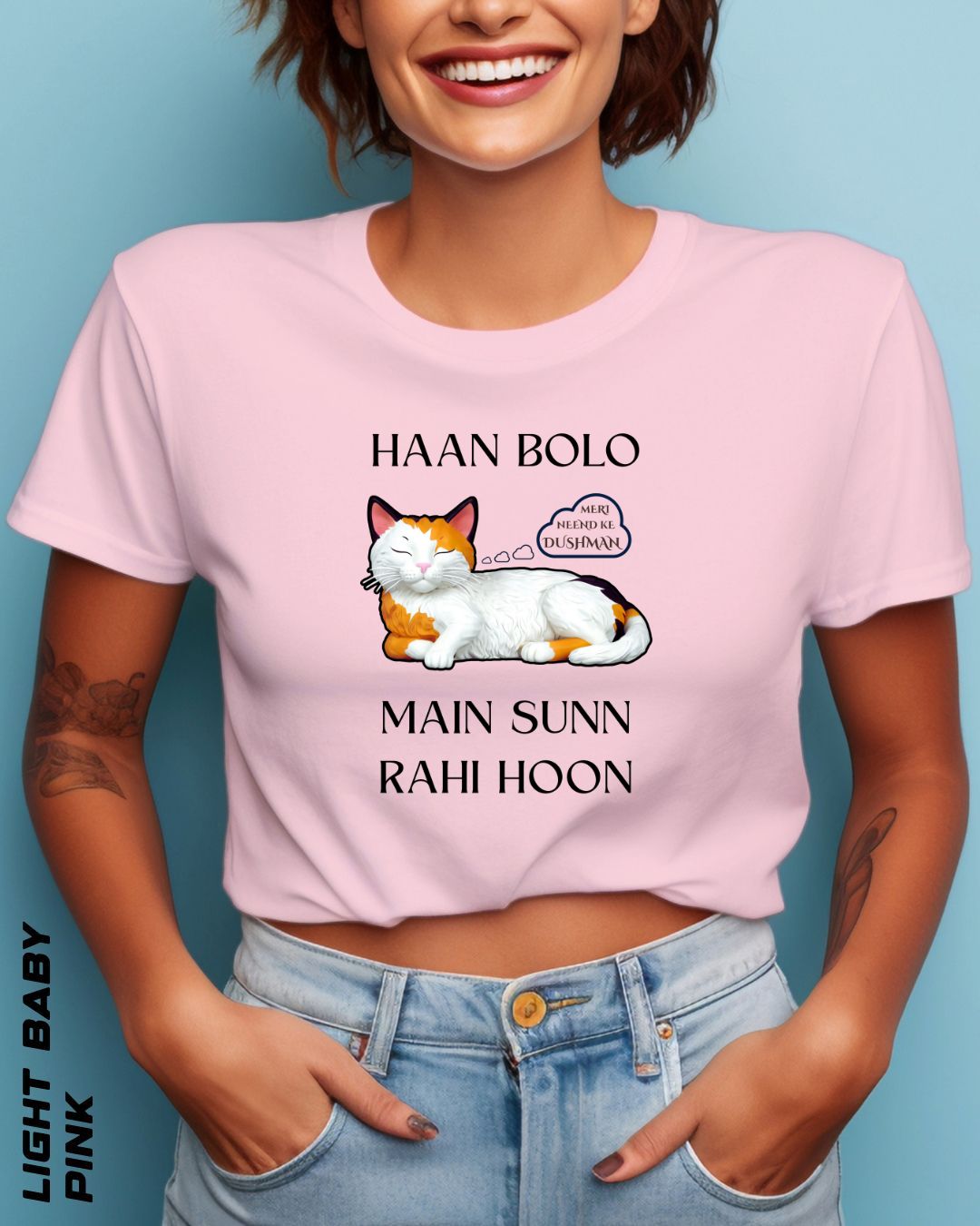 SLEEPY HEAD GIRL CROP TOP - LIGHTER SHADES