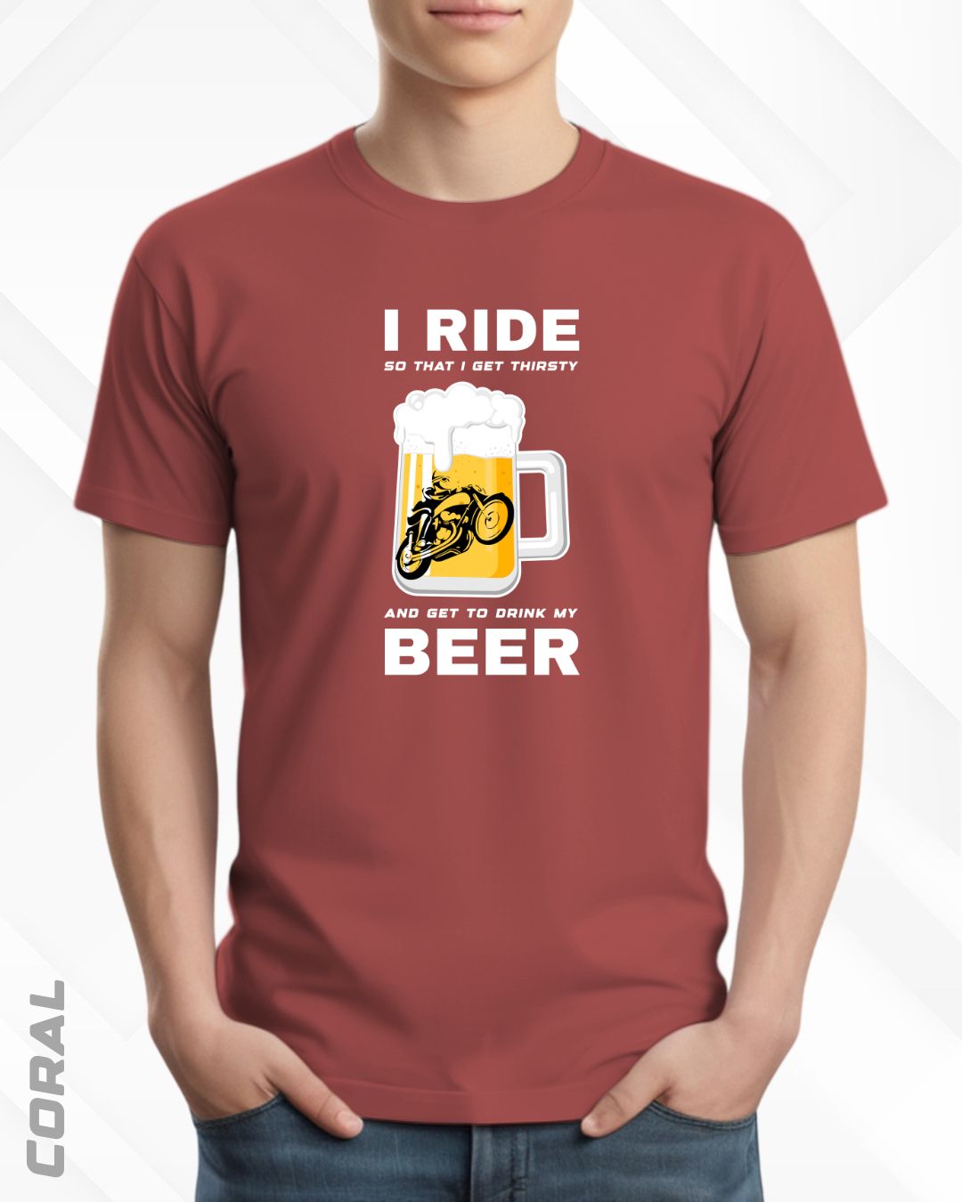 I RIDE BEER TEE - DARKER SHADES