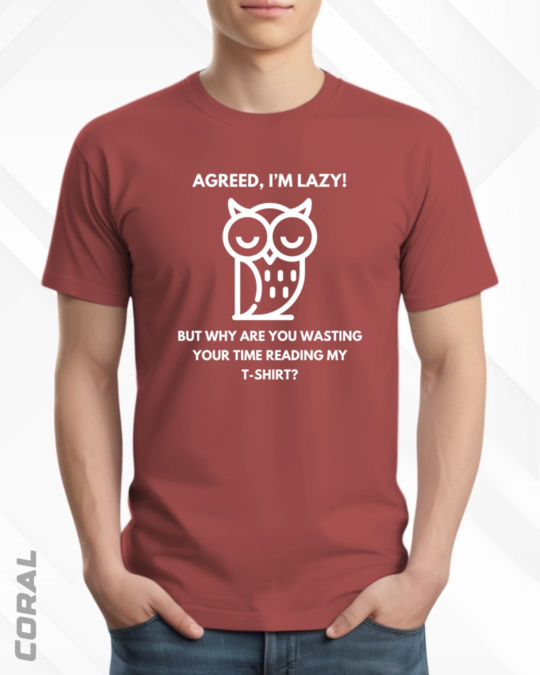 LAZY OWL TEE - DARKER SHADES
