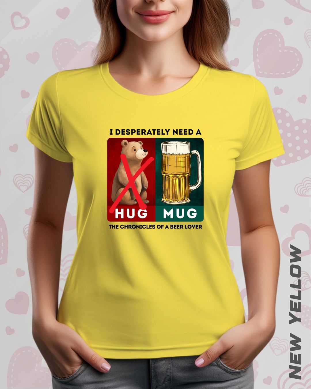 BEER HUG TEE - LIGHTER SHADES