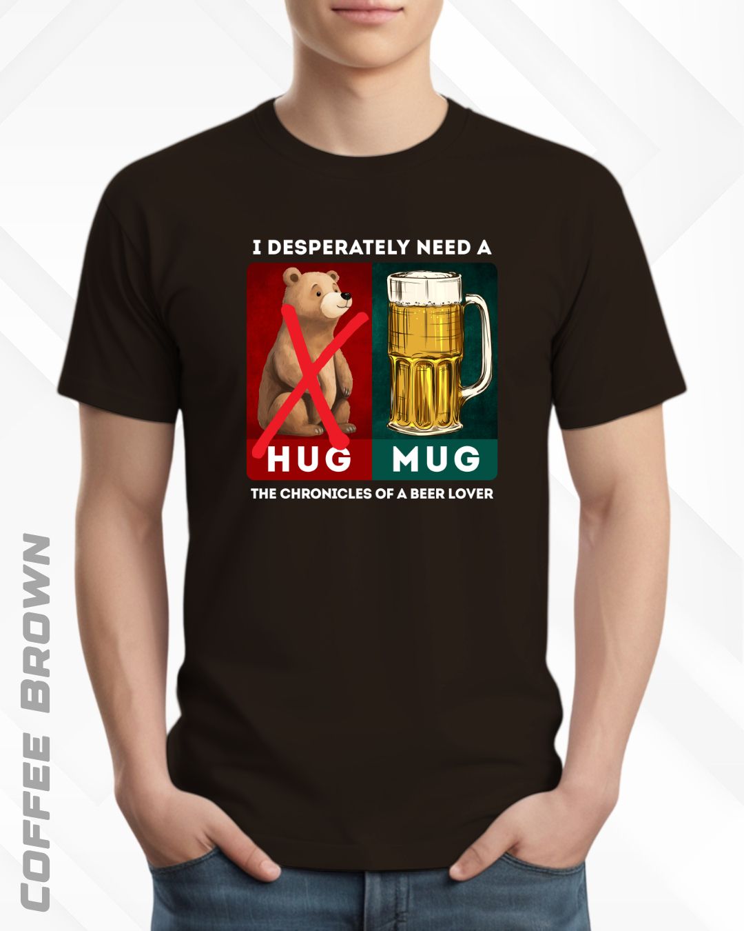 BEER HUG TEE - DARKER SHADES