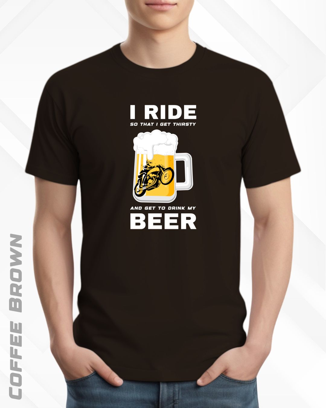 I RIDE BEER TEE - DARKER SHADES