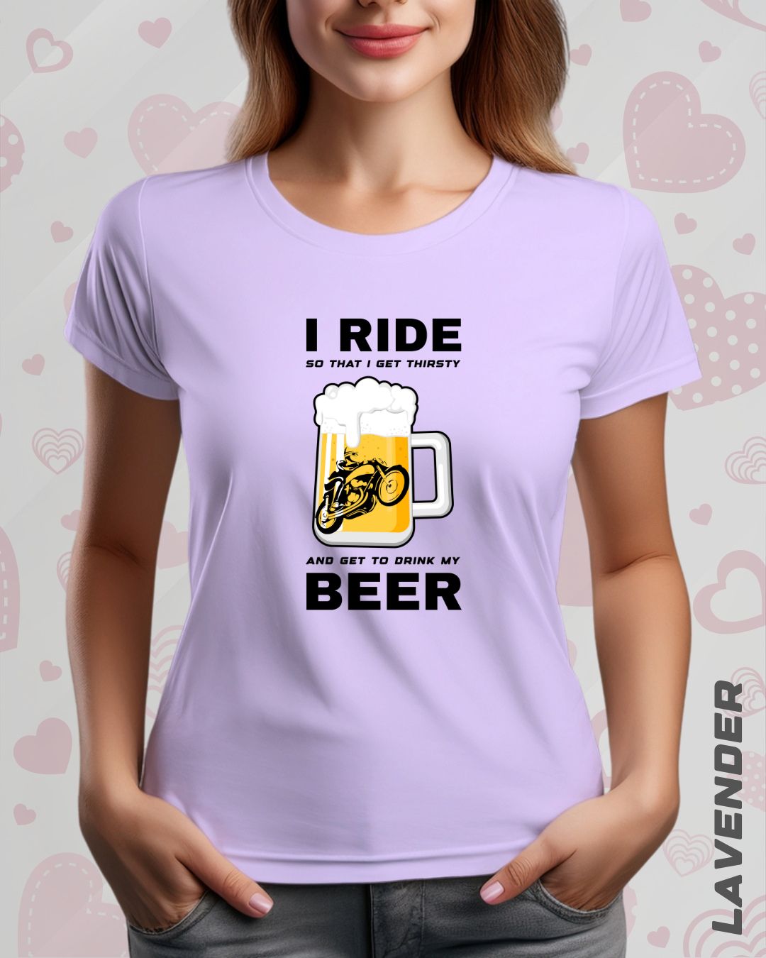 I RIDE BEER TEE - LIGHTER SHADES