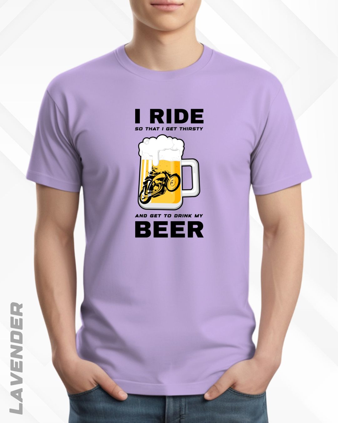 I RIDE BEER TEE - LIGHTER SHADES