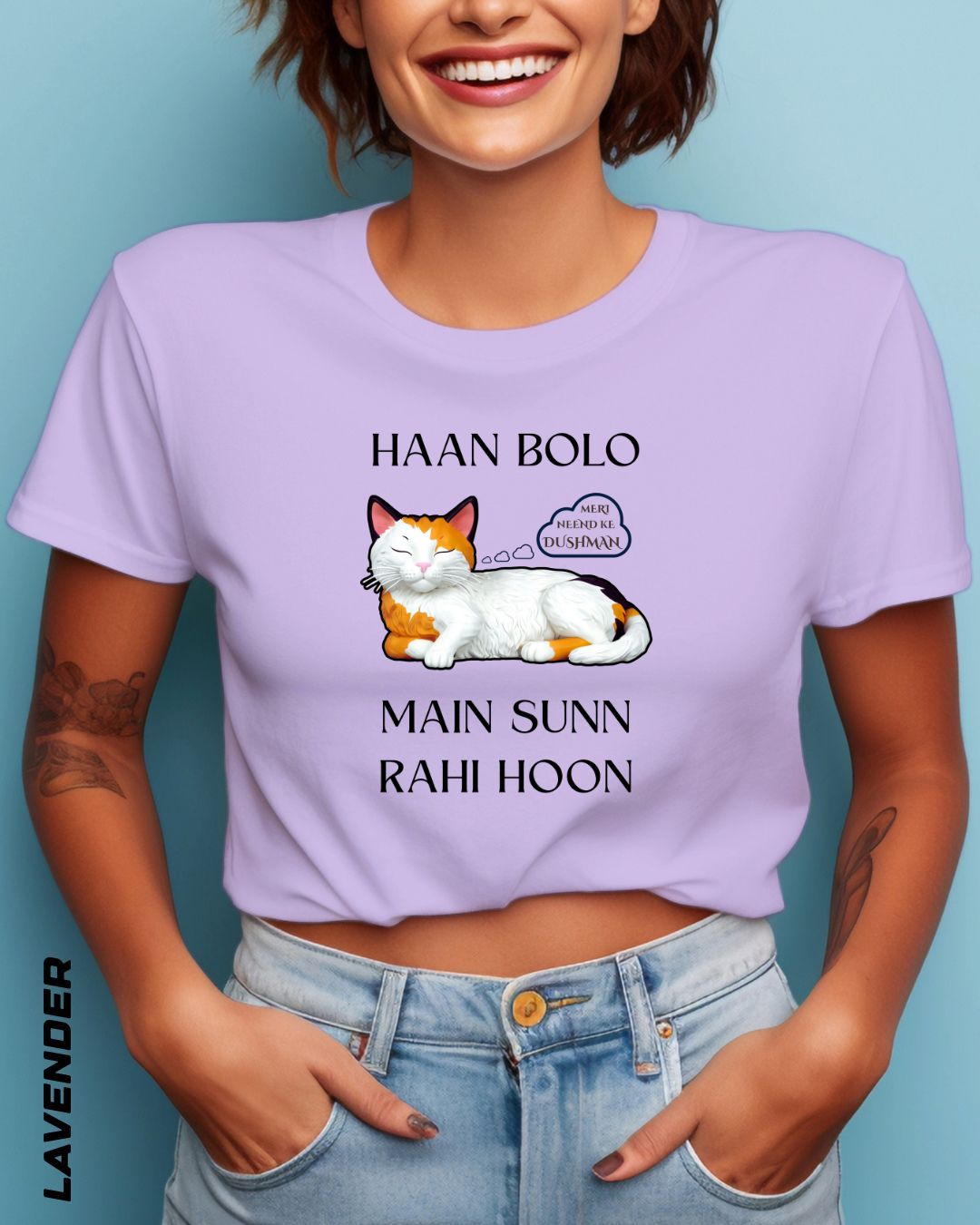 SLEEPY HEAD GIRL CROP TOP - LIGHTER SHADES