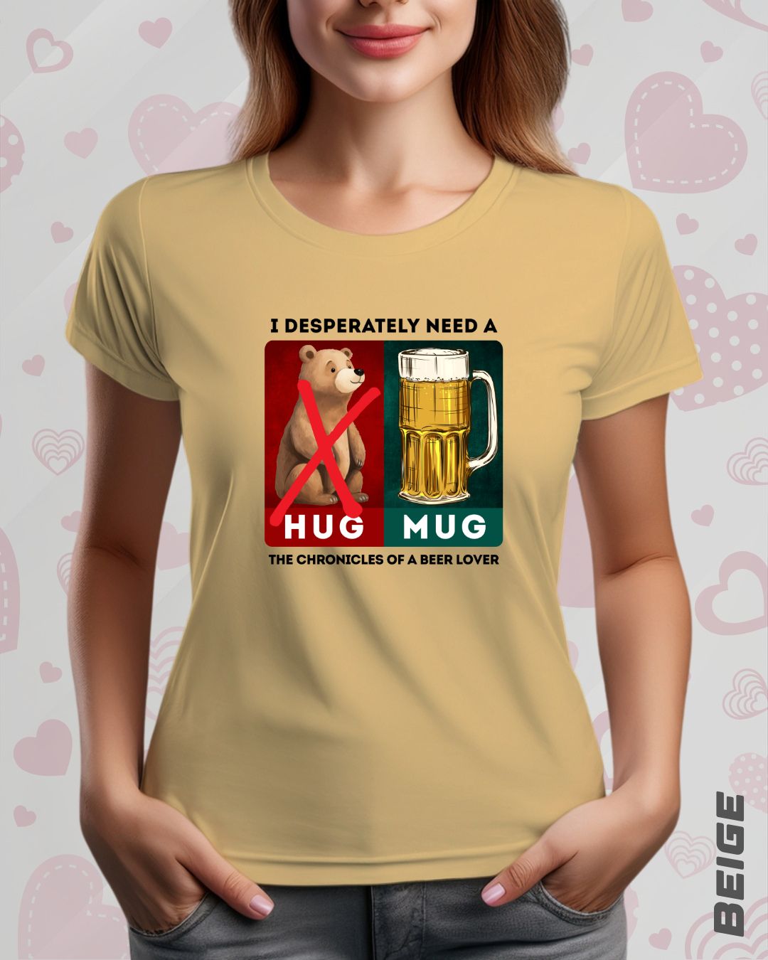 BEER HUG TEE - LIGHTER SHADES