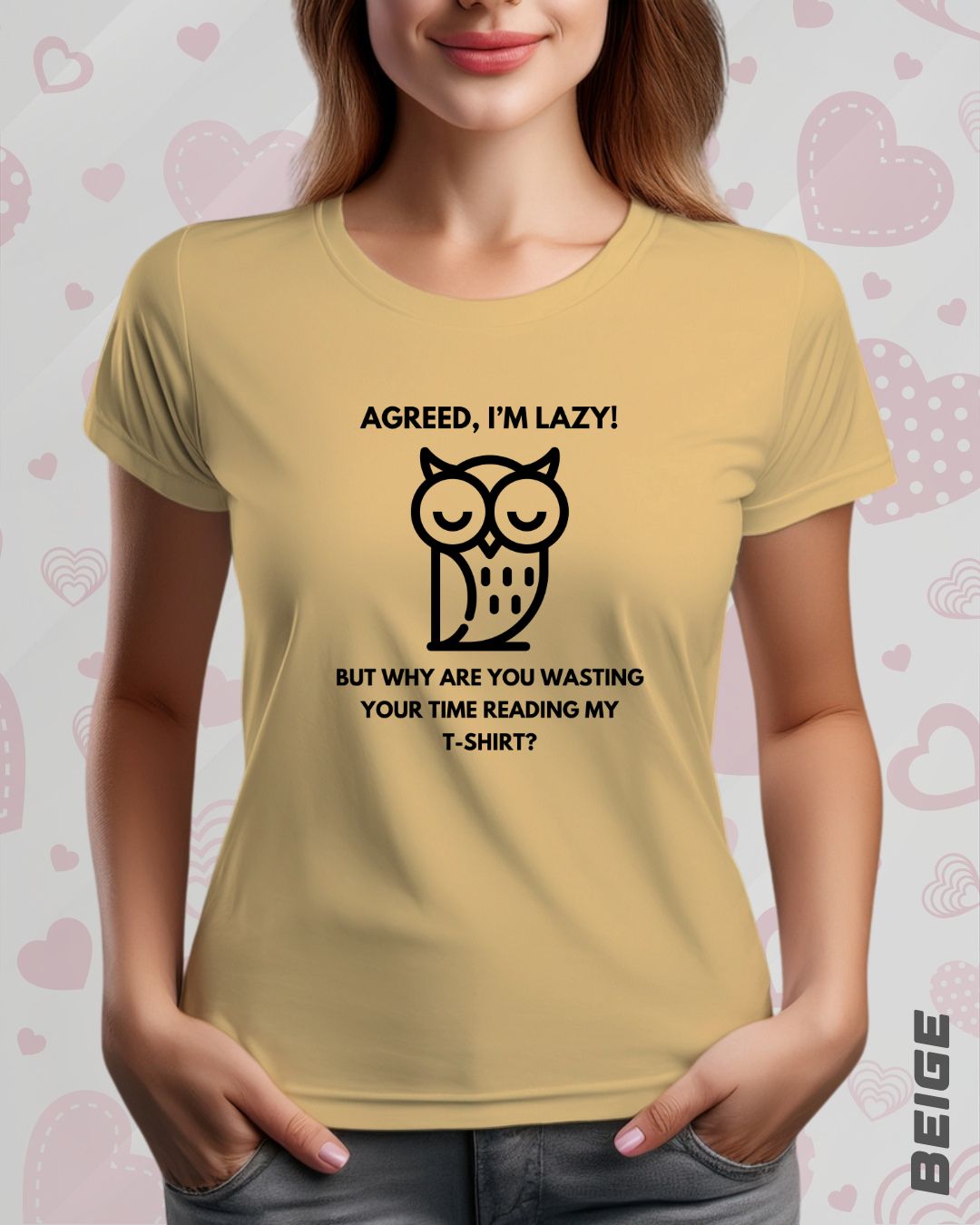 LAZY OWL TEE - LIGHTER SHADES