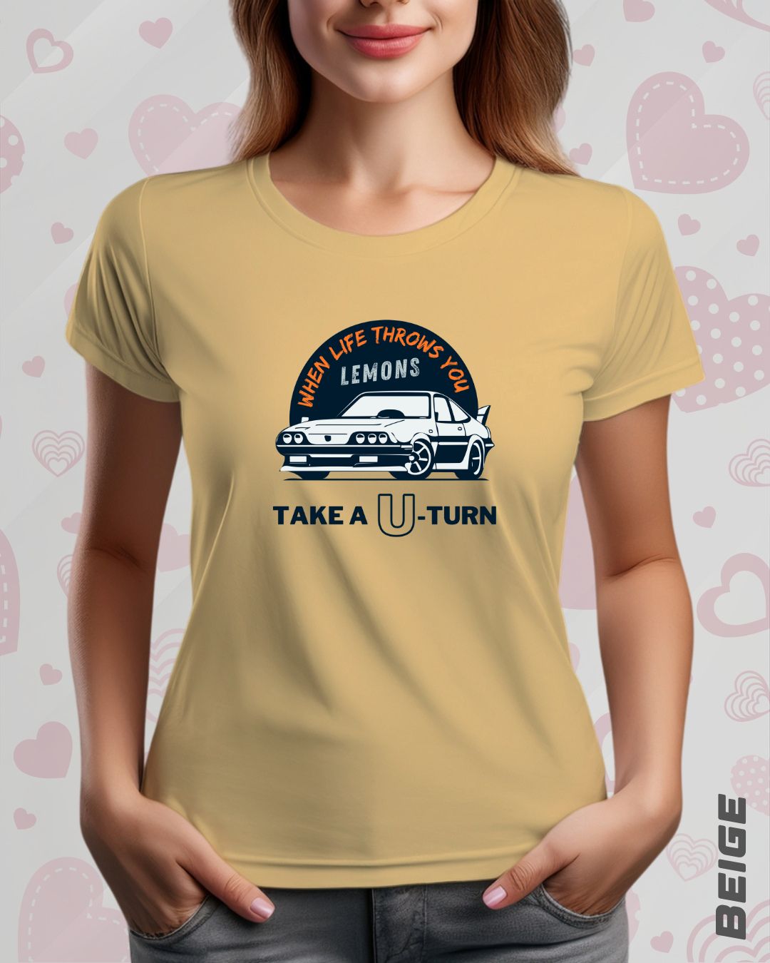 TAKE A U-TURN TEE - LIGHTER SHADES