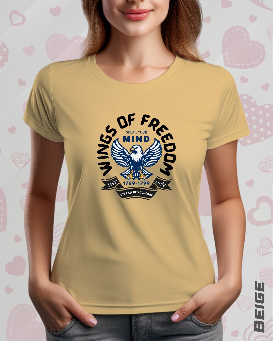 WINGS OF FREEDOM TEE - LIGHTER SHADES