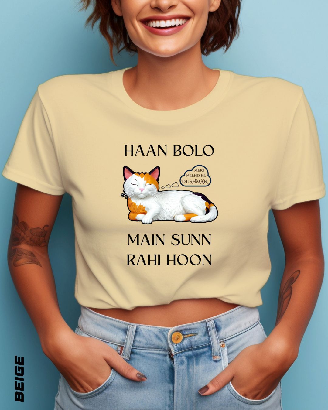 SLEEPY HEAD GIRL CROP TOP - LIGHTER SHADES