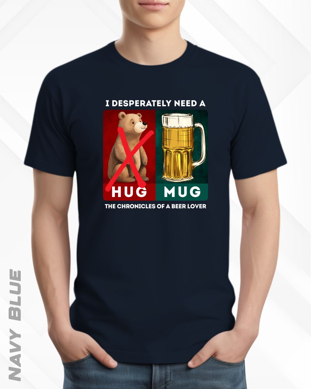 BEER HUG TEE - DARKER SHADES