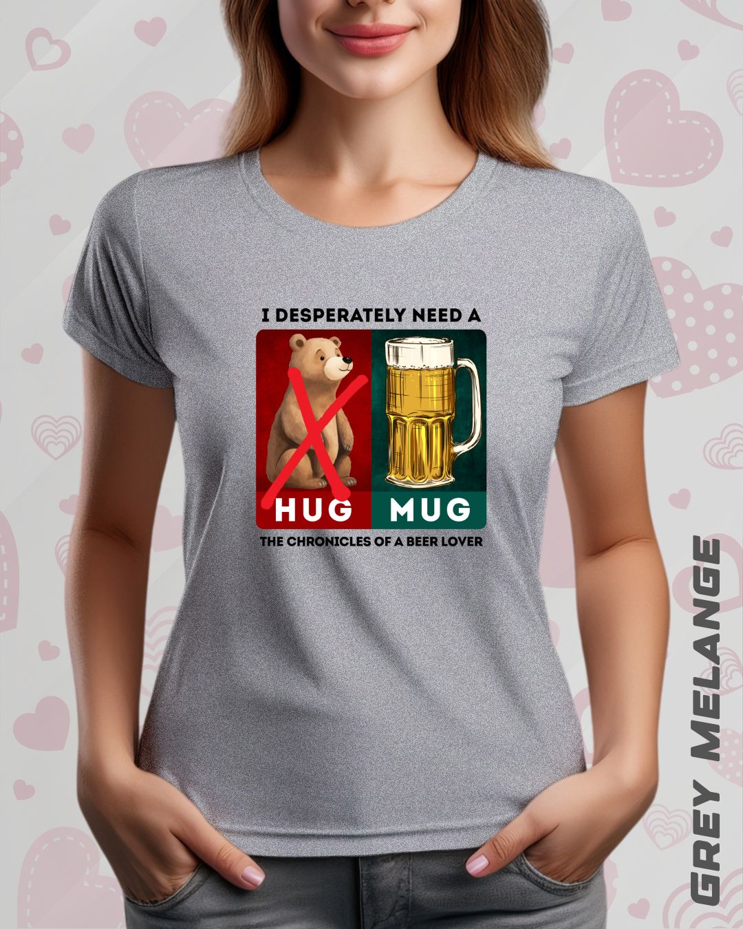BEER HUG TEE - LIGHTER SHADES
