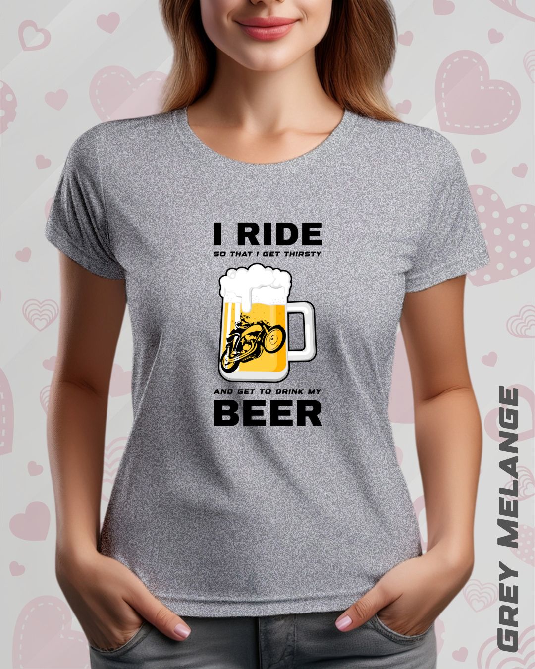I RIDE BEER TEE - LIGHTER SHADES