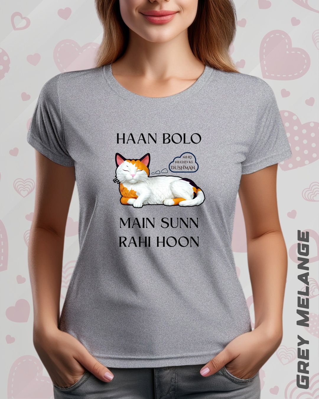 SLEEPY HEAD GIRL TEE - LIGHTER SHADES