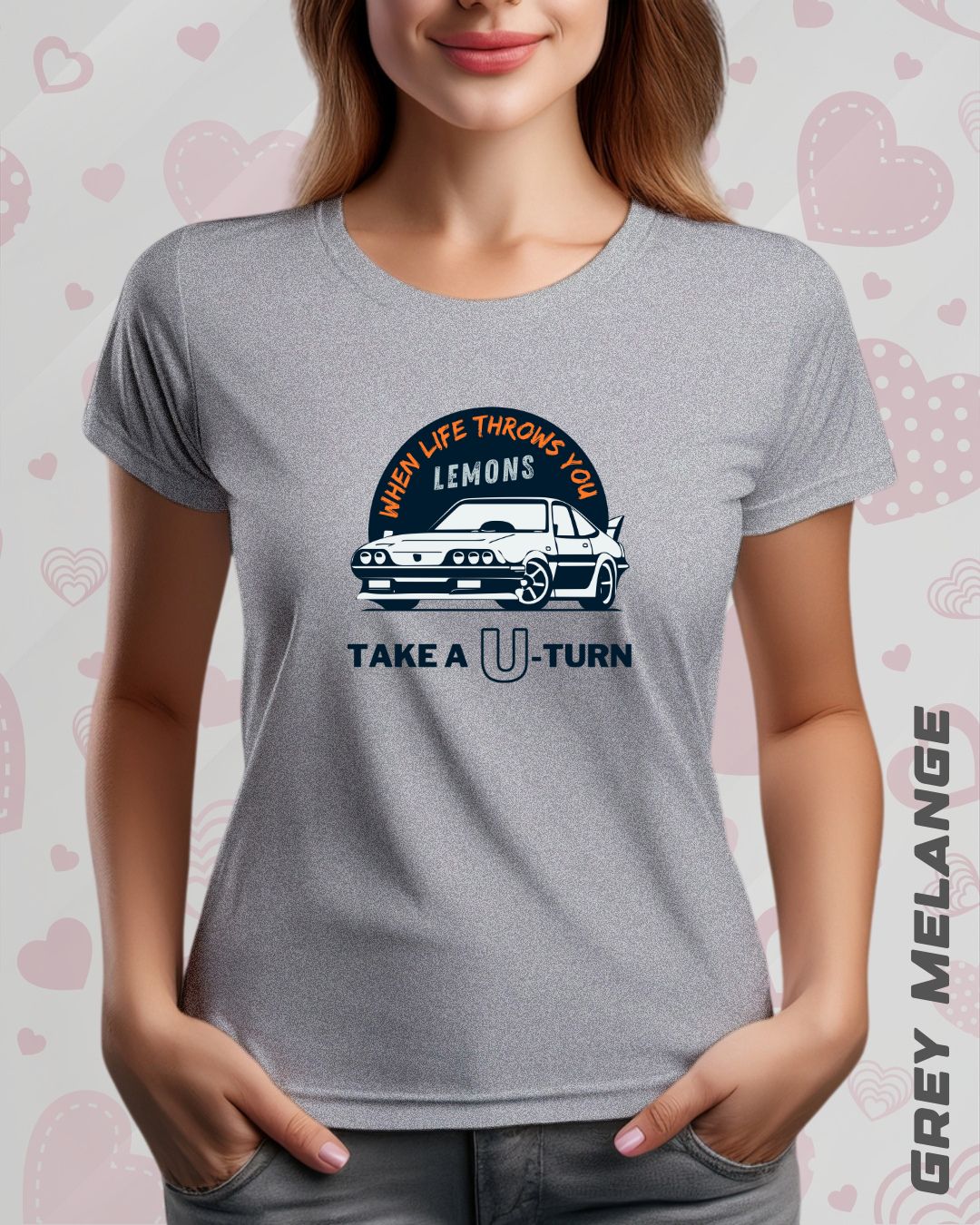TAKE A U-TURN TEE - LIGHTER SHADES
