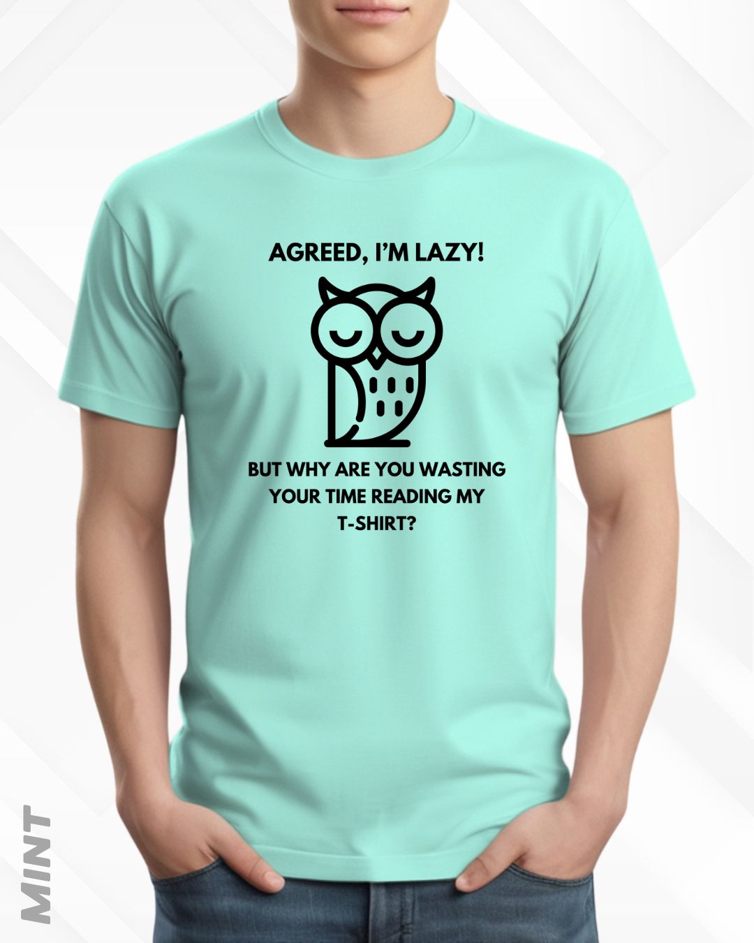LAZY OWL TEE - LIGHTER SHADES