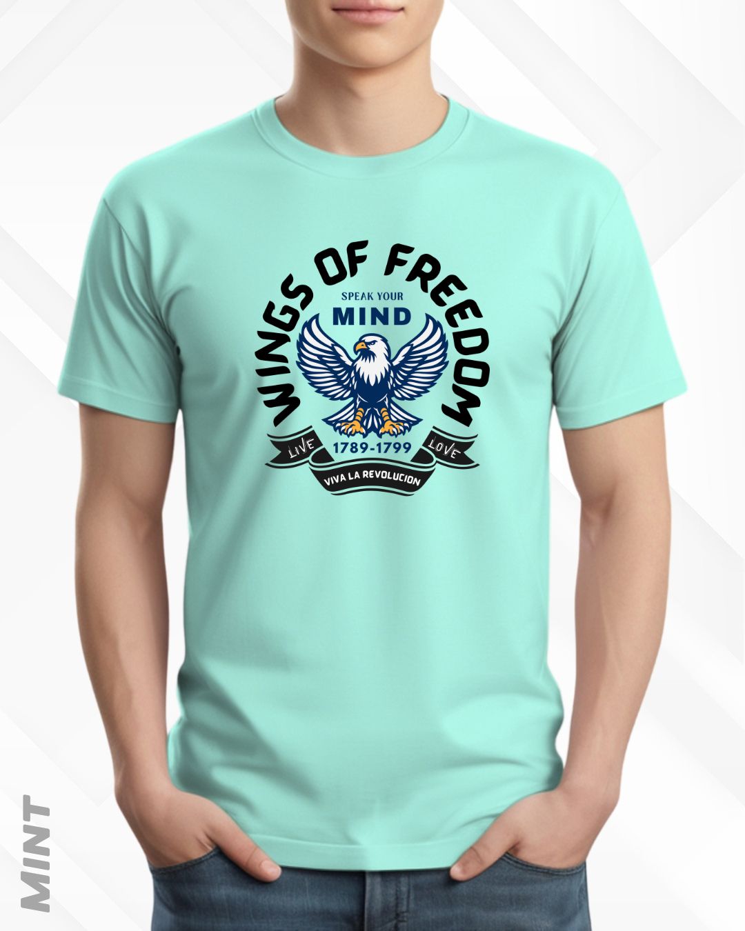 WINGS OF FREEDOM TEE - LIGHTER SHADES