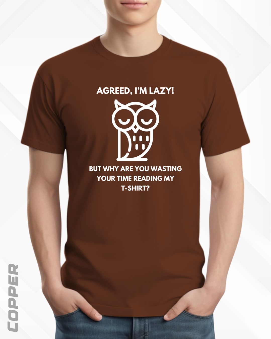 LAZY OWL TEE - DARKER SHADES