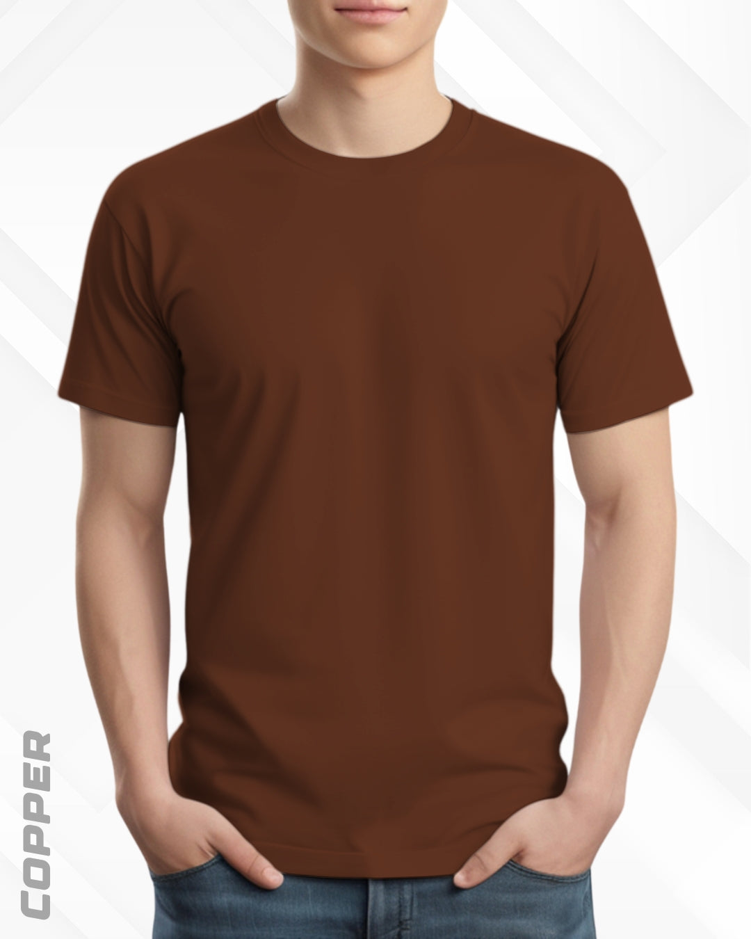 CLASSIC CREW NECK PLAIN TEE - DARKER SHADES