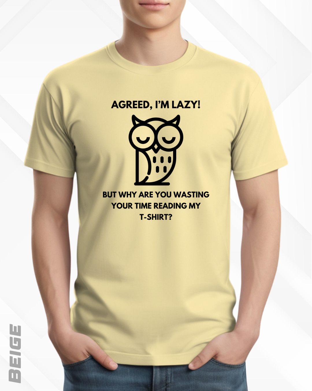 LAZY OWL TEE - LIGHTER SHADES