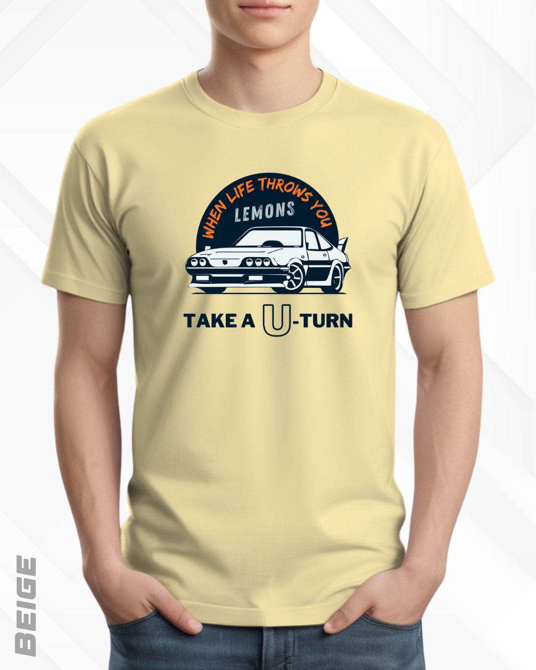 TAKE A U-TURN TEE - LIGHTER SHADES