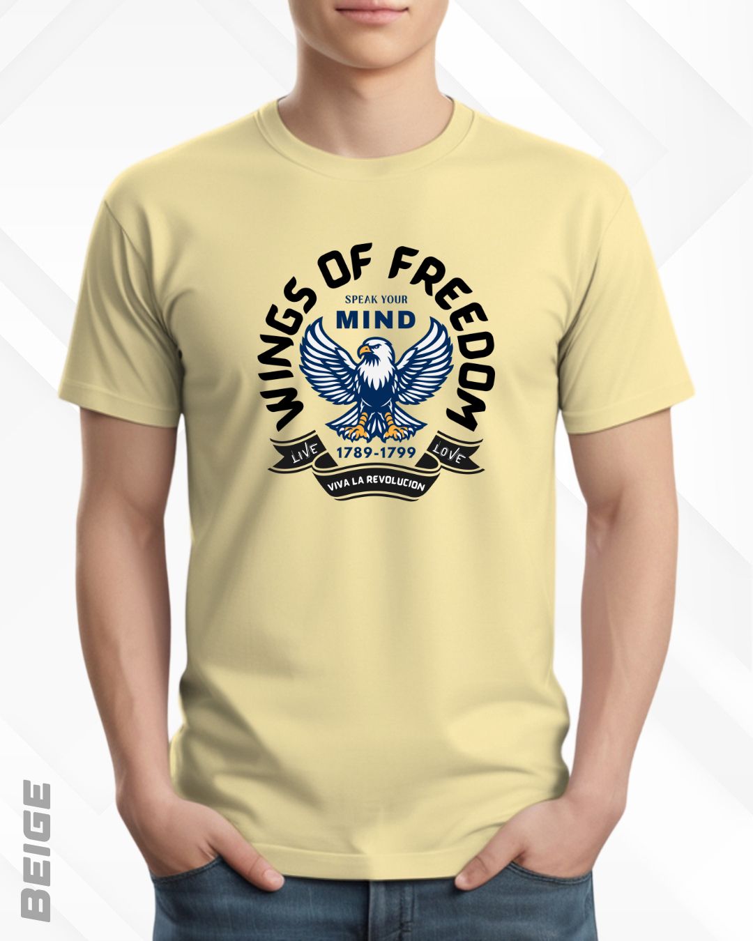 WINGS OF FREEDOM TEE - LIGHTER SHADES