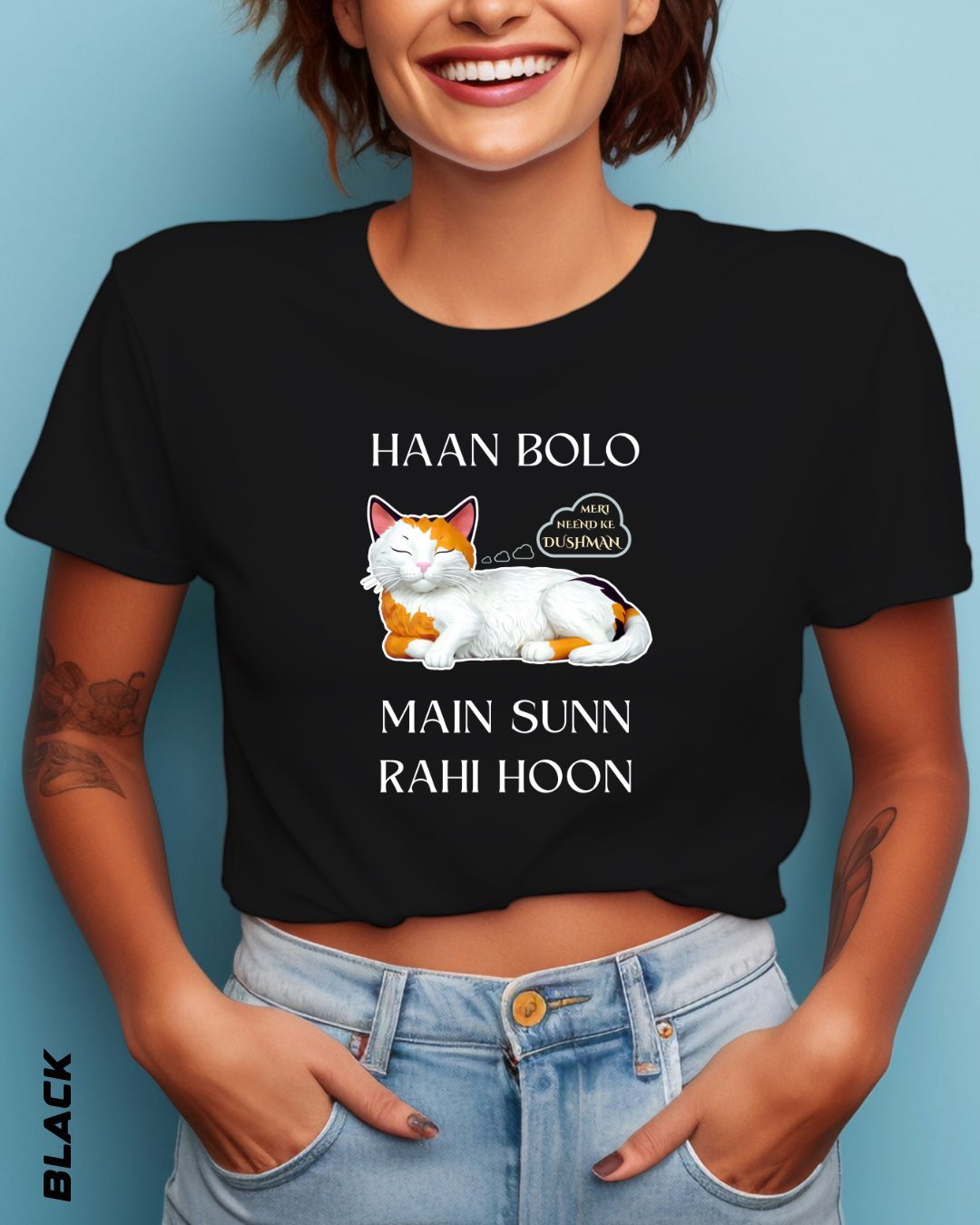 SLEEPY HEAD GIRL CROP TOP - DARKER SHADES
