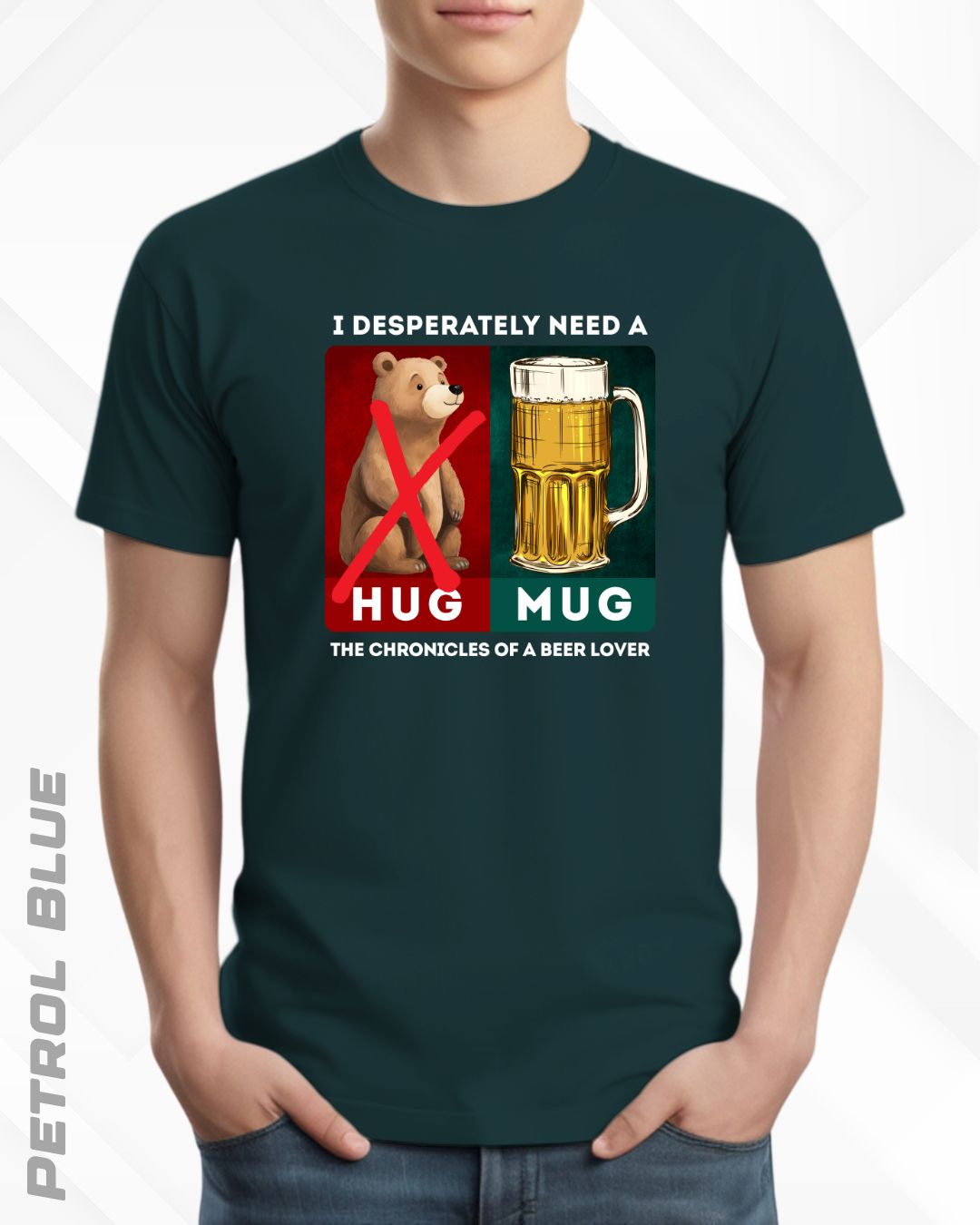 BEER HUG TEE - DARKER SHADES